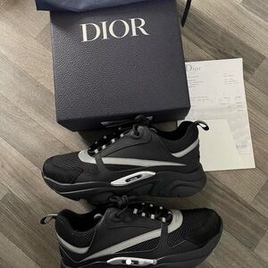Dior Black Chunky Sneakers with Reflective Accents